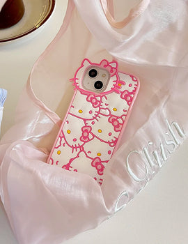 Kawaii Cartoon Sanrios Hello Kitty Phone Case For iPhone 15 14 13 12 11 Pro Max Soft Silicone Drop-resistant Back Cover Gift