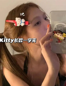 Sanrio Hello Kitty Hairpins Pin Cute Anime Cartoon Kuromi Cinnamoroll My Melody Barrettes Kawaii Hair Accessories Holiday Gifts