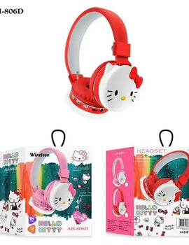 Sanrio Hello Kitty Kuromi Bluetooth Headphone Wireless Headsets Cartoon with Mic Foldable Lightweight Earphone for Phones Laptop