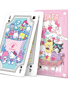 Sanrio Hello Kitty Poker playing cards board games child kids toys Children toy deck card game set Cartoon Harokiti cat kitten