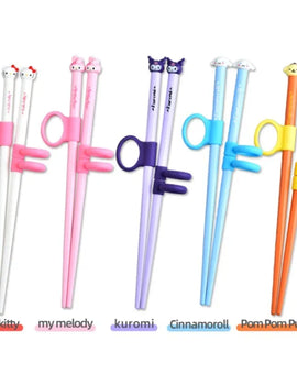 Hello Kitty Chopsticks Sanrio Kuromi Cinnamoroll Practicing Chopsticks Cartoon Cute Child Tableware Kitchen Supplies Gift