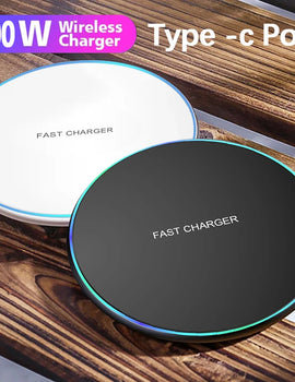100W Fast Wireless Charger Pad for iPhone 15 14 13 12 11 Pro Max Samsung Galaxy S24 S23 S22 S20 Xiaomi Wireless Charging Station