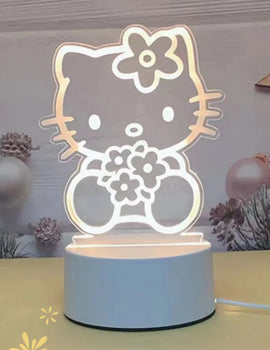 Hello Kitty Cinnamoroll cartoon bedside decoration night light bestie new creative birthday gift for girls student dormitory bed