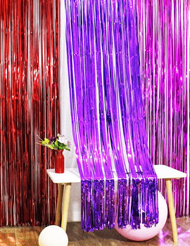"2/3M Foil Fringe Curtain – Sequin Backdrop for Party, Wedding, Bachelorette, Birthday, Baby Shower – Photo Wall Decoration"
