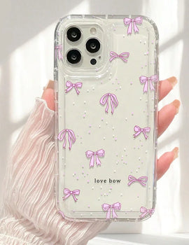 Colorful Bow Clear Case | Shockproof TPU Transparent Cover | For iPhone 16 15 14 13 12 11 SE XR X XS 7 8 Plus | Stylish, Durable & Protective!