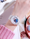 Disney Girls Kids Watches Children Watch Frozen Princess Aisha Sophia Luminous Student Colorful LED Light Women Lady Clock