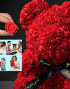 "Artificial Eternal Rose Teddy Bear – Perfect Mother's Day, Birthday, Valentine's Day, and Anniversary Gift & Decor Miniature"