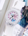 Disney Girls Kids Watches Children Watch Frozen Princess Aisha Sophia Luminous Student Colorful LED Light Women Lady Clock