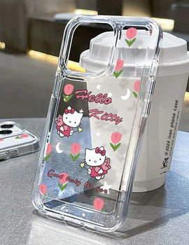 "Angel Hello Kitty Phone Case for iPhone 16, 15, 14, 13, 12, 11, Pro Max, XR, XS Max, 7, 8 Plus – Shockproof, Y2K-Inspired, Cute Bumper Cover, Perfect Gift for Hello Kitty Fans"