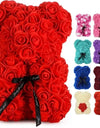 "Artificial Eternal Rose Teddy Bear – Perfect Mother's Day, Birthday, Valentine's Day, and Anniversary Gift & Decor Miniature"