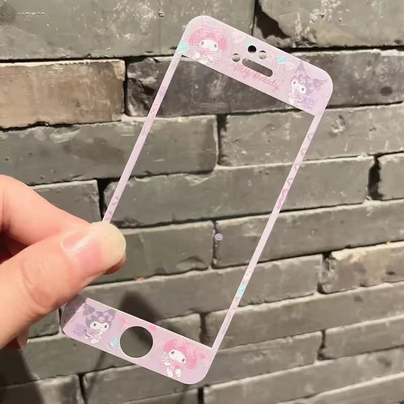 Cartoon Pattern Screen Protector Full Cover Tempered Glass for Iphone 4 4S 5 5S Sanrio Melody Kitty Kuromi Cute Screenprotectors