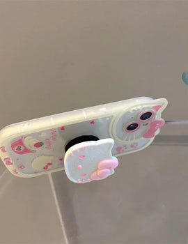 Sanrio Hello Kitty Stand Phone Cases For iPhone 16 15 14 11 13 12 Pro Max XR XS 7 8 Plus Original Shockproof Cover Y2K Case