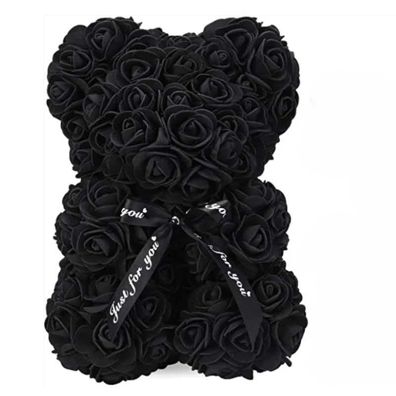 "Artificial Eternal Rose Teddy Bear – Perfect Mother's Day, Birthday, Valentine's Day, and Anniversary Gift & Decor Miniature"
