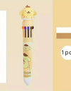 Sanrio Cartoon Ballpoint Pen 1/6pcs Kuromi Hello Kitty Cinnamoroll 10 Color 0.7 School Student Stationery Draw Wrirte Mark Pen