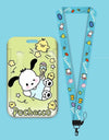 Cartoon Sanrio Hello Kitty Lanyard Card Sleeve ID Card Holder Bus Subway Access Work Permit Card Neck Strap Hang Rope Lariat