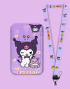 Cartoon Sanrio Hello Kitty Lanyard Card Sleeve ID Card Holder Bus Subway Access Work Permit Card Neck Strap Hang Rope Lariat