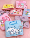 Kawaii Sanrio Pu Casual Money Bag Hello Kitty Cinnamoroll My Melody Kuromi Coin Purse Card Holder Wallet With Buttons