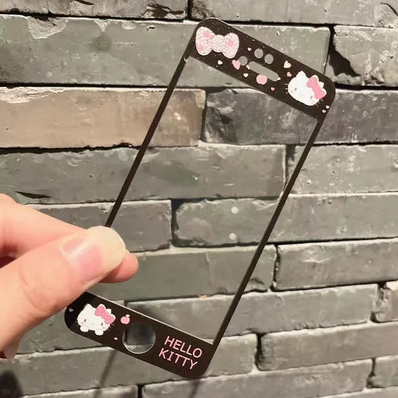 Cartoon Pattern Screen Protector Full Cover Tempered Glass for Iphone 4 4S 5 5S Sanrio Melody Kitty Kuromi Cute Screenprotectors