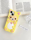 Kawaii Rilakkuma Bear Soft Silicone Cover Case For iPhone 16 15 14 13 12 Mini 11 Pro X XS Max XR 6 6S 7 8 Plus SE