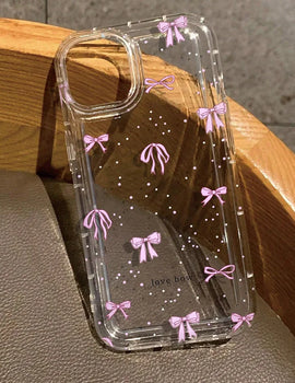 Colorful Bow Clear Case | Shockproof TPU Transparent Cover | For iPhone 16 15 14 13 12 11 SE XR X XS 7 8 Plus | Stylish, Durable & Protective!