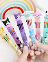 Sanrio Cartoon Ballpoint Pen 1/6pcs Kuromi Hello Kitty Cinnamoroll 10 Color 0.7 School Student Stationery Draw Wrirte Mark Pen