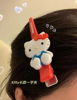 Sanrio Hello Kitty Hairpins Pin Cute Anime Cartoon Kuromi Cinnamoroll My Melody Barrettes Kawaii Hair Accessories Holiday Gifts