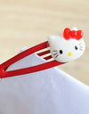 2pcs Sanrio Girl Hair Clip Kawaii Hello Kitty Cartoon BB Hair Clip Girl Hairs Accessories Headwear Bangs Clip Bow HairClips Gift