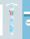 Sanrio Cartoon Ballpoint Pen 1/6pcs Kuromi Hello Kitty Cinnamoroll 10 Color 0.7 School Student Stationery Draw Wrirte Mark Pen