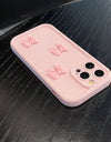 3D Pink Cute Butterfly Silicone Soft Phone Case for iPhone (16, 15, 14, 13, 12, 11, Pro Max, XS, XR, X, 7, 8 Plus, SE) – Shockproof Candy Cover