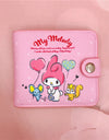 Kawaii Sanrio Pu Casual Money Bag Hello Kitty Cinnamoroll My Melody Kuromi Coin Purse Card Holder Wallet With Buttons