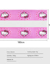 Anime Cartoon Characters Around Hello Kitty Theme Party Banner Decoration Kit Children's Birthday Party Invitation Card