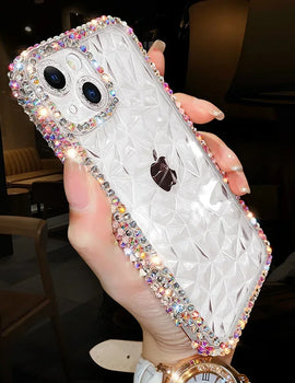 Luxury Diamond Glitter Case For iPhone 13 12 11 14 15 16 Pro Max X Xr Xs 8 7 16 Plus Bling Transparent Shockproof Soft TPU Cover