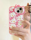 Kawaii Cartoon Sanrios Hello Kitty Phone Case For iPhone 15 14 13 12 11 Pro Max Soft Silicone Drop-resistant Back Cover Gift