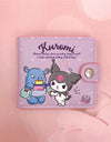 Kawaii Sanrio Pu Casual Money Bag Hello Kitty Cinnamoroll My Melody Kuromi Coin Purse Card Holder Wallet With Buttons
