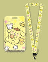 Cartoon Sanrio Hello Kitty Lanyard Card Sleeve ID Card Holder Bus Subway Access Work Permit Card Neck Strap Hang Rope Lariat