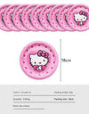 Anime Cartoon Characters Around Hello Kitty Theme Party Banner Decoration Kit Children's Birthday Party Invitation Card
