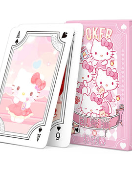 Sanrio Hello Kitty Poker playing cards board games child kids toys Children toy deck card game set Cartoon Harokiti cat kitten